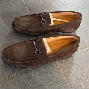 FootJoy Chocolate Brown Loafers with Silver Detail